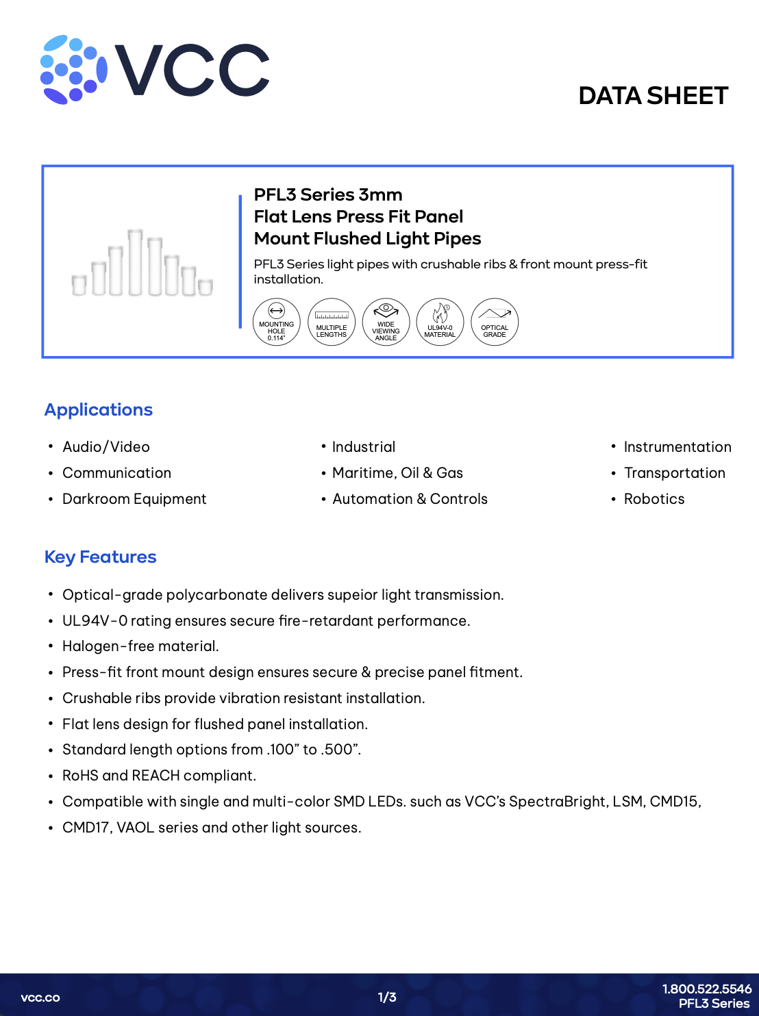 Toggle Switches datasheet